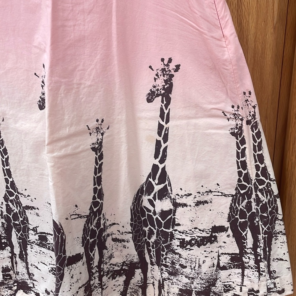 Anthropologie Odille Pink Ombré Grassland Giraffe Skirt 10 - Picture 3 of 8